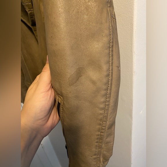 Soia & Kyo Tan Leather Moto Jacket - Picture 7 of 7